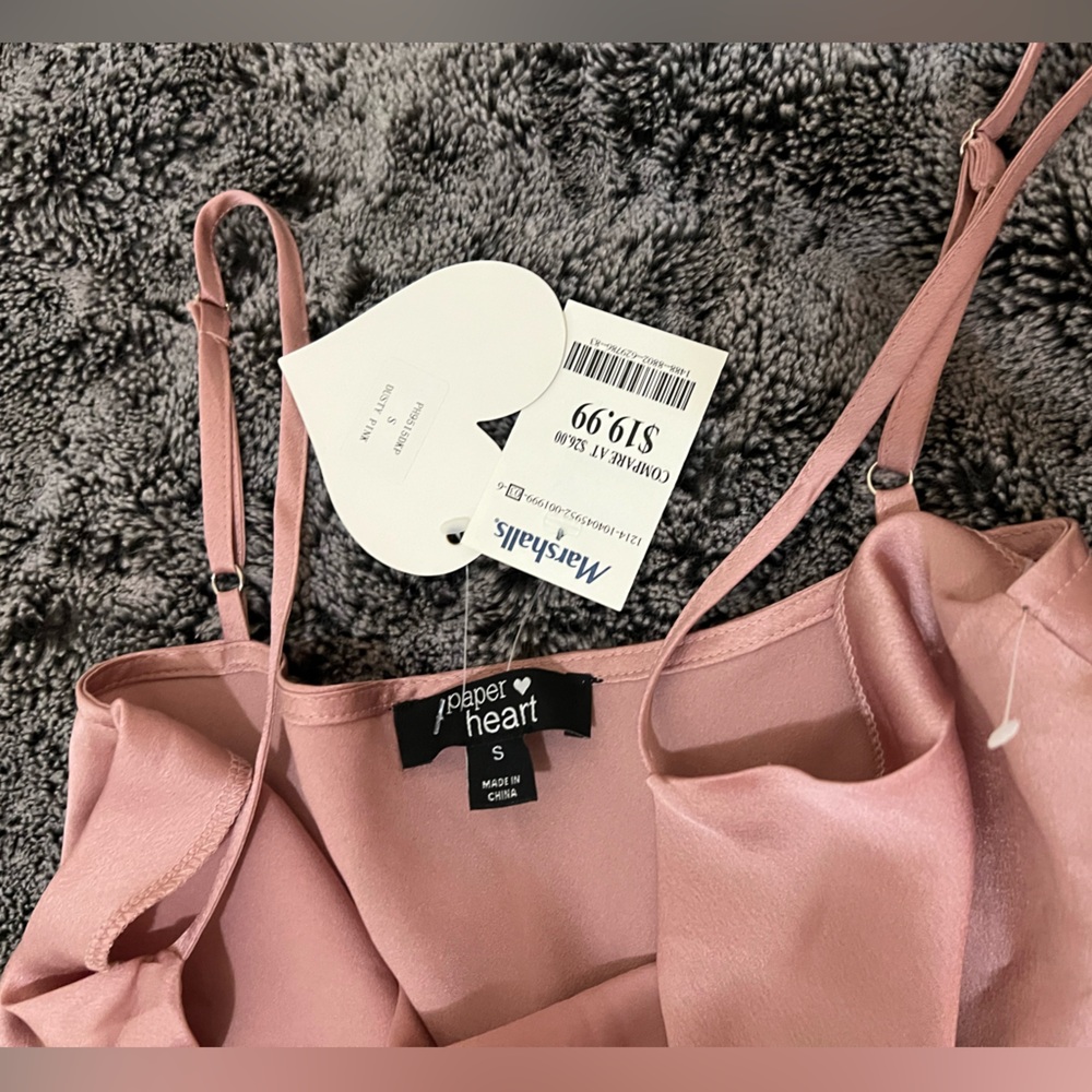 Marshalls Satin Pink Cowl Neck Dress - Picture 8 of 9